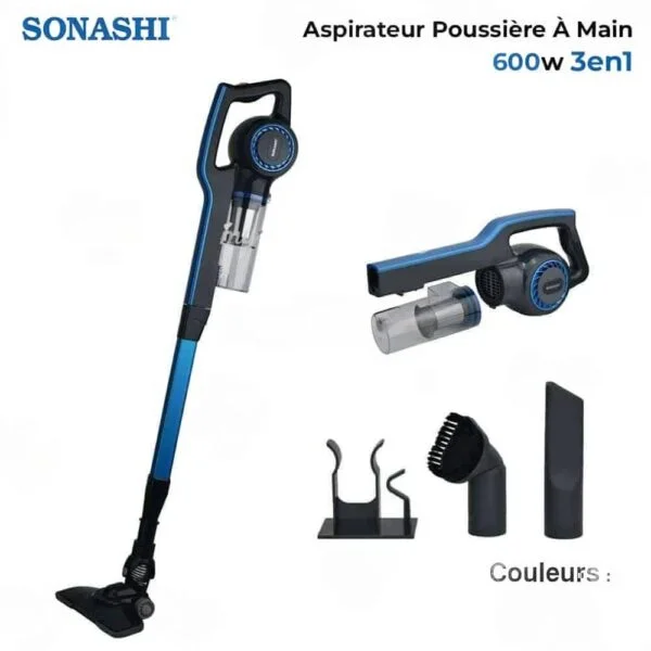 Aspirateur Balai 3 en 1 Sonashi 600W SONASHI SVC-9032