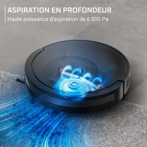 Aspirateur robot laveur, 6 000 Pa, Détection laser à 360° Rowenta RR87C5WH - الصورة 7