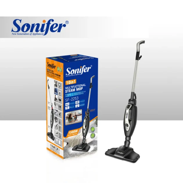 Nettoyeur a vapeur Multifonction 10 en 1 – 1500W Multi-usage tapis – bois – sol – Cuisine – Sonifer SF-2253