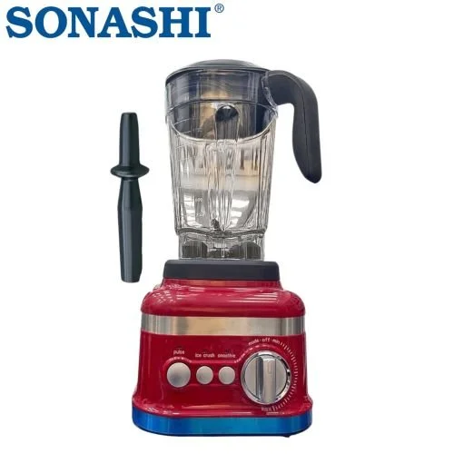 Blender Mixeur Incassable 1200 W 2 L Ice Crush – SB-207 Rouge Sonashi