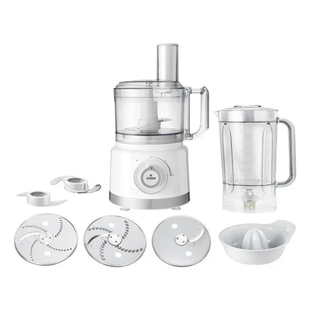 Cristor Robot De Cuisine Multi Fonctions -750 W- 2.3 L Bol – 1.5 L Blender – Blanc