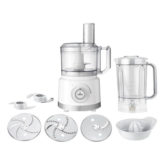 Cristor Robot De Cuisine Multi Fonctions -750 W- 2.3 L Bol – 1.5 L Blender – Blanc