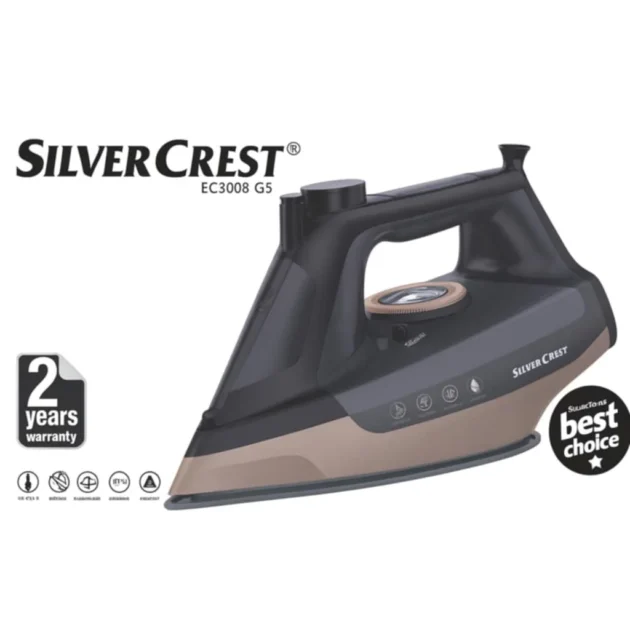 Fer a Repasser a Vapeur SilverCrest Steam IRON 2800W SilverCrest EC3008-GS