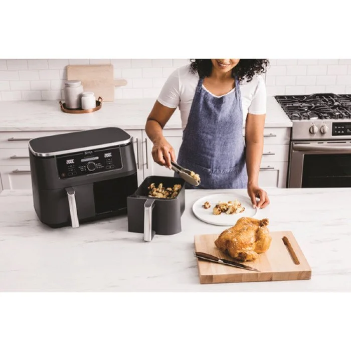 Friteuse Sans Huile Double Tiroir 9.5L Avec 6 Modes De Cuisson Ninja Original AF400EU - الصورة 2