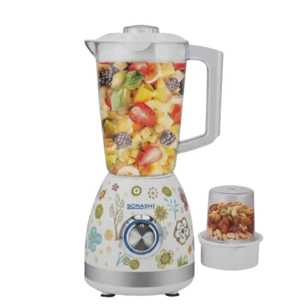 Sonashi Blender 1,5 Litres + Moulin A Café – 2 En 1 -SB-202