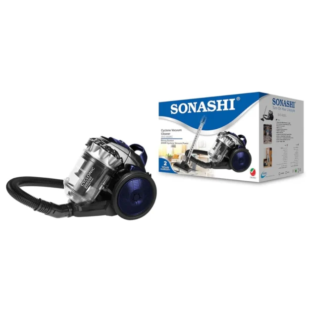 Aspirateur 3L 2000W Noir et Bleu Sonashi SVC-9028C